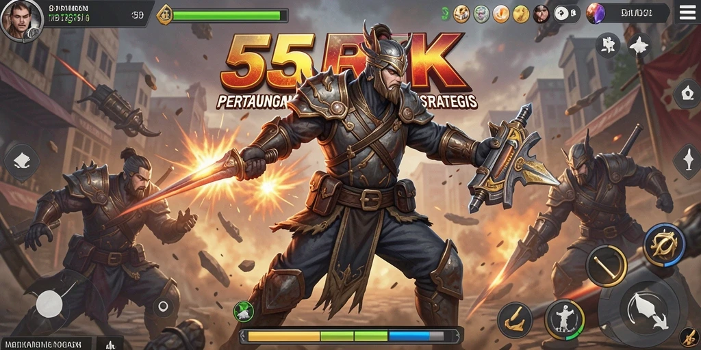 Tampilan gameplay seru dan mendebarkan dalam 55RK.