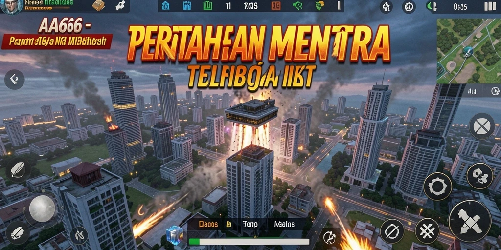 Tampilan gameplay menegangkan dari AA666 dengan strategi Tower Defense yang mendalam.