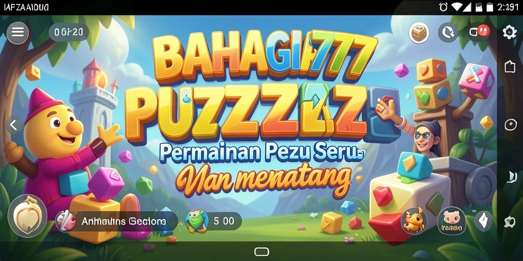 Tampilan menarik gameplay Puzzle BAHAGIA777.