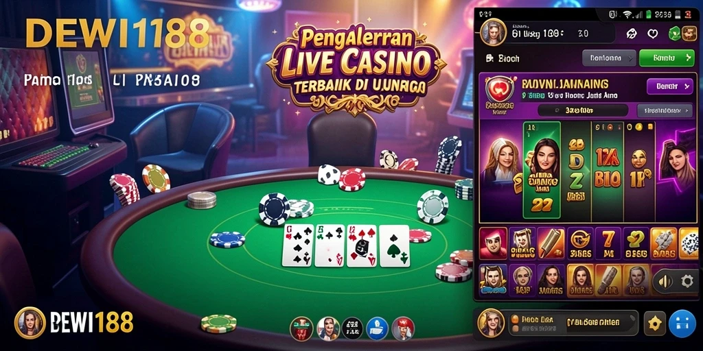Tampilan menarik gameplay Live Casino di DEWI188.