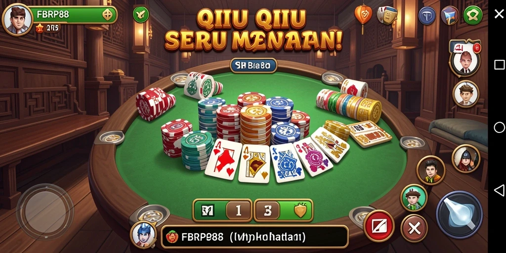 Tampilan utama gameplay QiuQiu FBRP88 yang seru dan menantang.