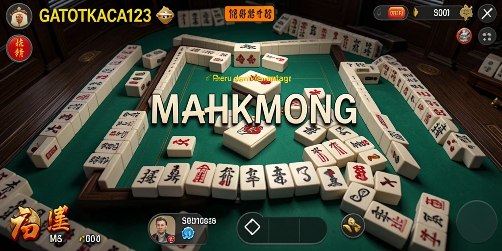 Tampilan seru dari gameplay GATOTKACA123 dengan elemen Mahjong yang menarik.
