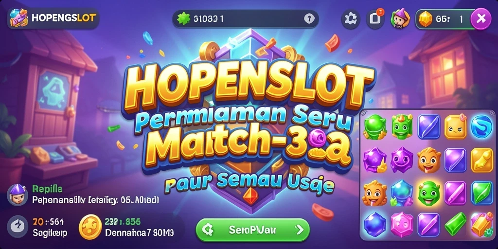 Tampilan menarik gameplay HOPENGSLOT dengan ikon-ikon berwarna cerah.