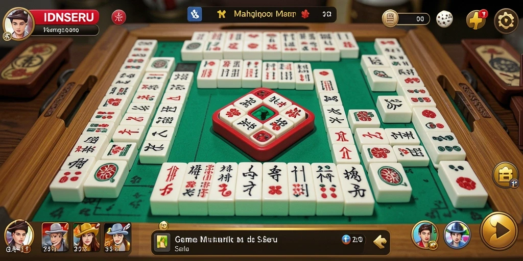 Tampilan menarik dari gameplay IDNSERU Mahjong yang seru dan menantang.