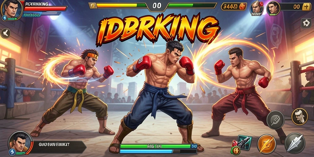 Tampilan aksi pertarungan spektakuler dalam IDRKING.
