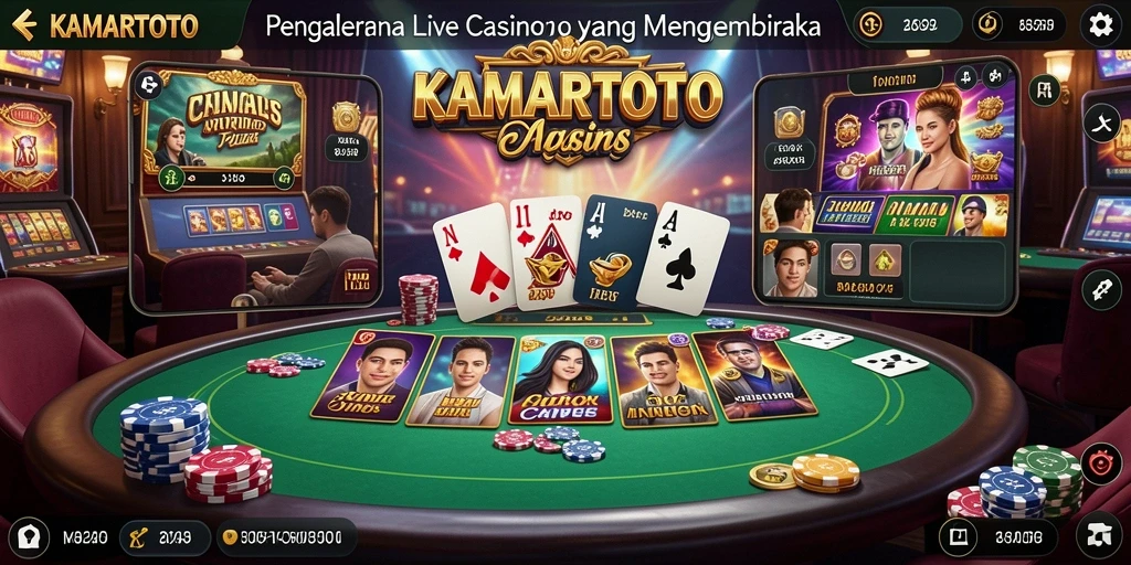 Tampilan gameplay KAMARTOTO yang mendebarkan di Live Casino.