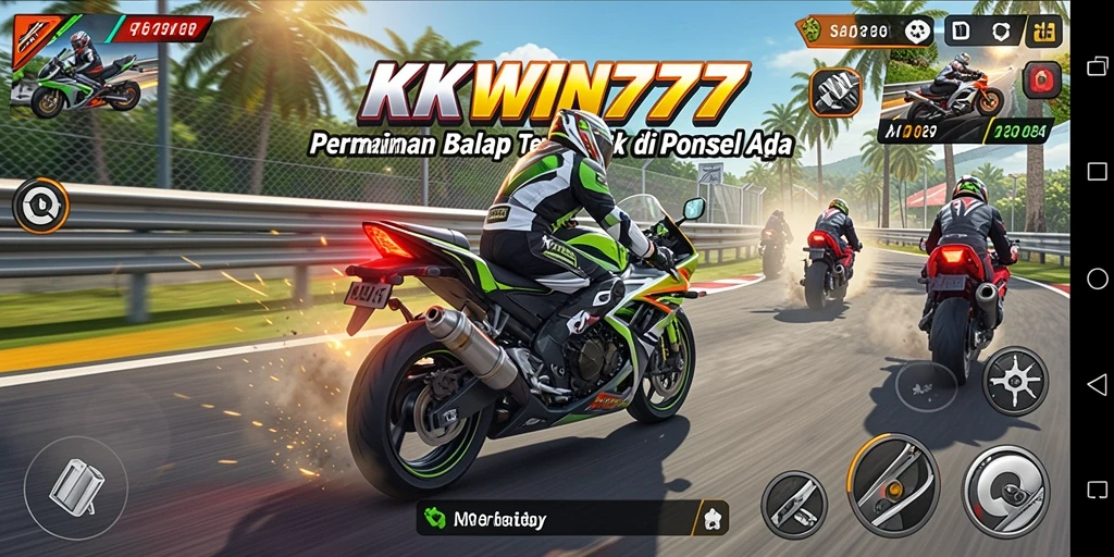 Gameplay seru dan mendebarkan di KKWIN777 dengan balapan motor nyata.