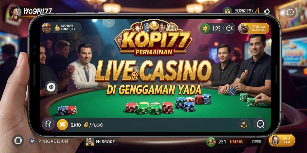 Screenshot KOPI77 menampilkan dealer profesional dan gameplay interaktif yang menarik.