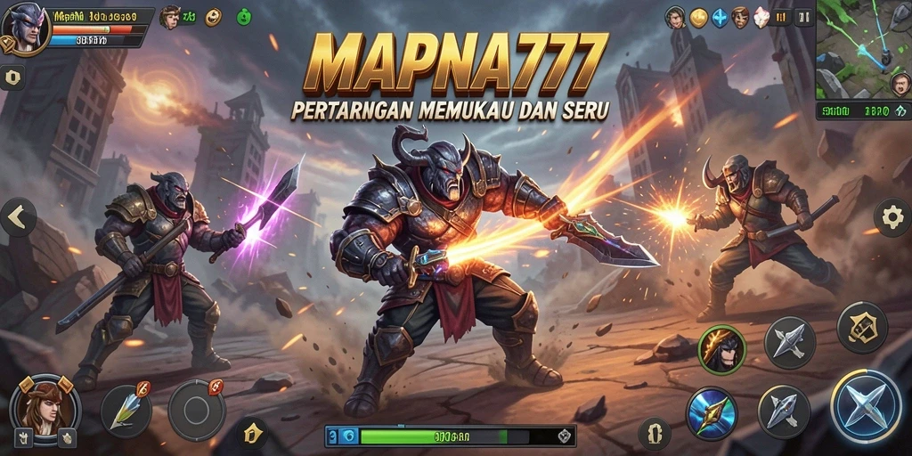Tampilan gameplay seru dengan pertarungan intens di MAPNA777.