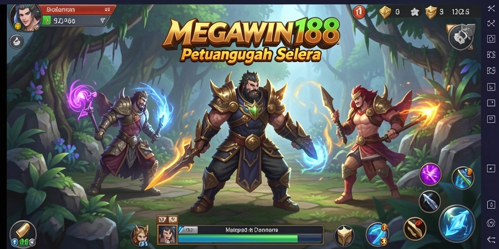 Screenshot MEGAWIN188 menampilkan aksi seru dalam pertempuran RPG.