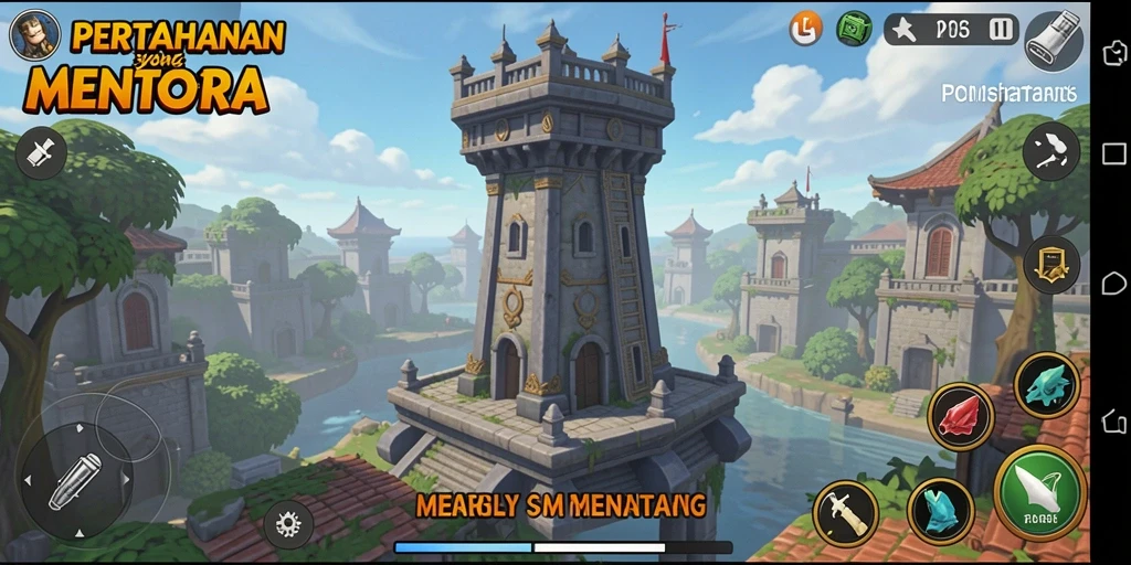 Tangkapan layar PG11 menampilkan aksi seru dalam permainan Tower Defense.