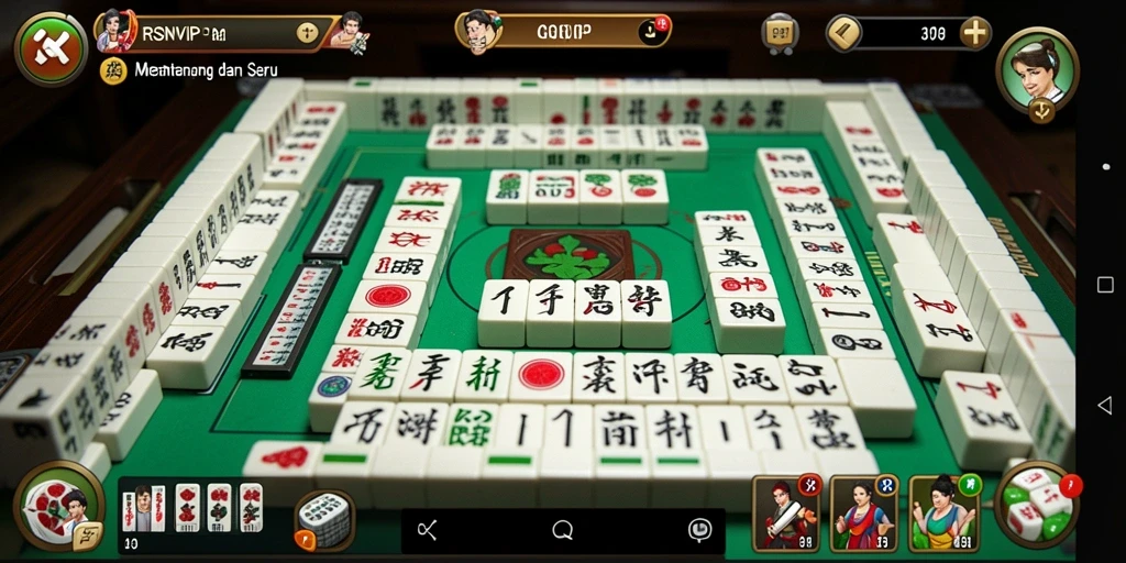Tangkapan layar RSNVIP menampilkan gameplay Mahjong yang seru dan menantang.